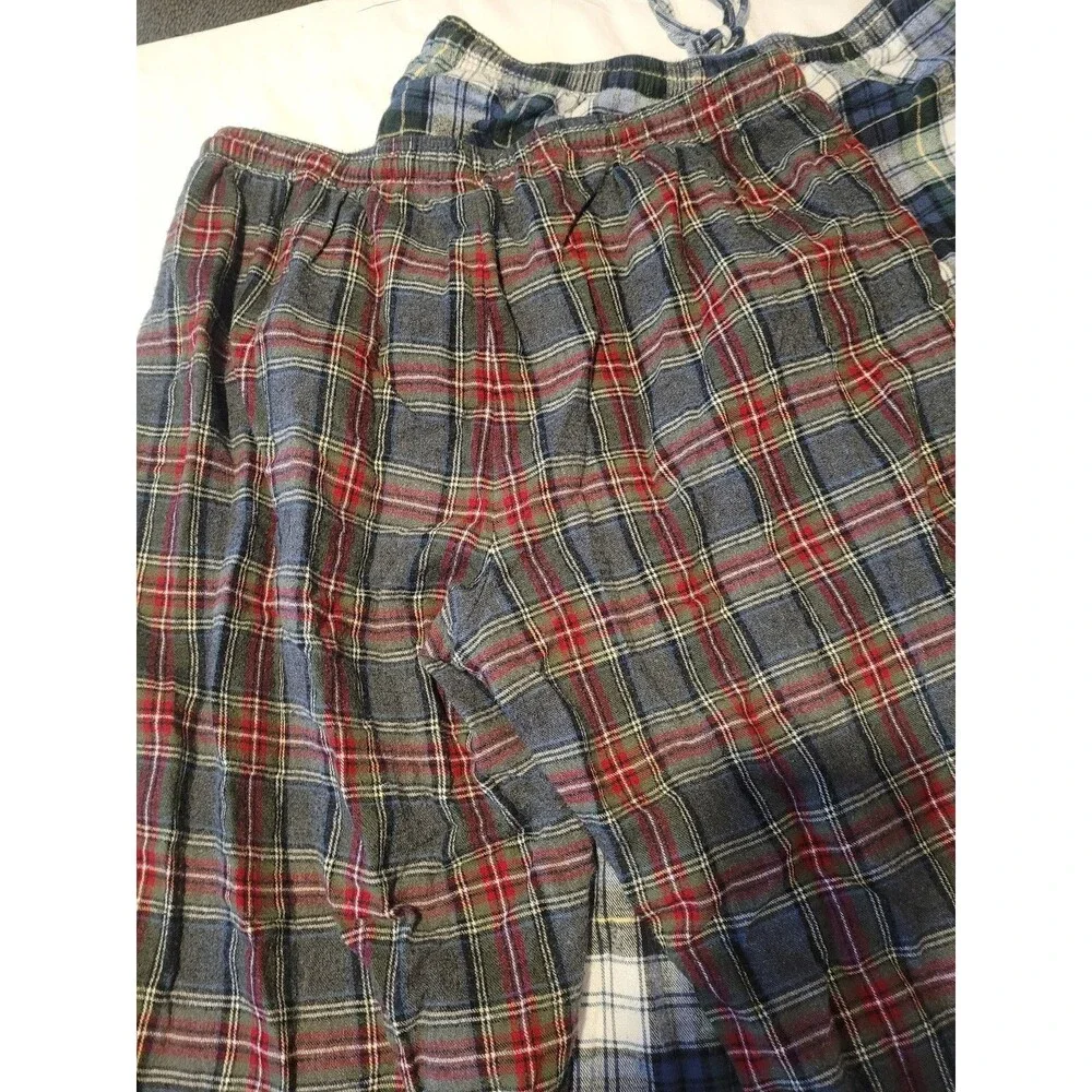 L.L. Bean x2 (Bundle) Flannel Pajama Pants Size L 28 ....  #I